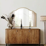 Exquisite Arched Mirror Centerpiece – Arched Mirror in Living Room 1